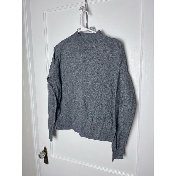 Old Navy Women's Dark Heather Gray Mock Neck Slouchy Boxy Sweater Small - Picture 1 of 4